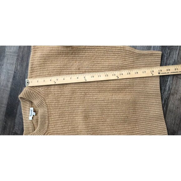 Madewell Camel Knit Sweater Womens Medium Brown Tan Cotton Wool Blend - Picture 6 of 6
